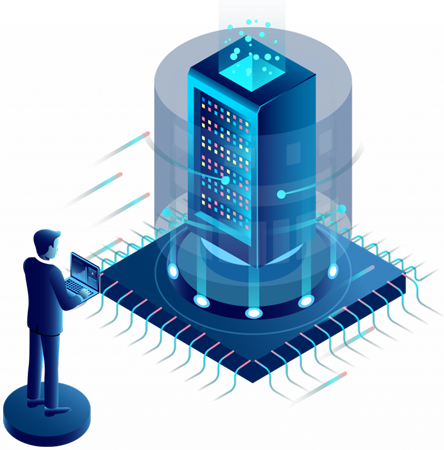 Virtual Private Server VPS-Virtual Private Server- Virtuele Machine-fysieke server