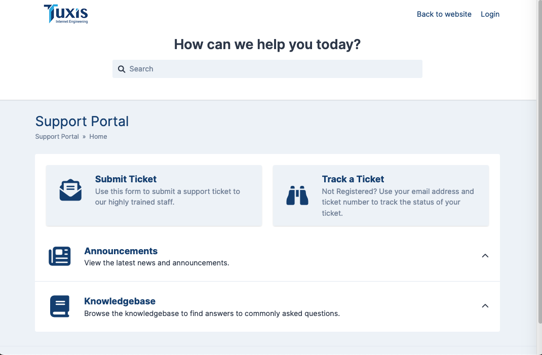 support-en Domainnamen-Registrierung